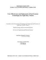 Board On Energy And Environmental Systems - Cost, Effectiveness, and Deployment of Fuel Economy Technologies for Light-Duty Vehicles - 9780309373883 - V9780309373883
