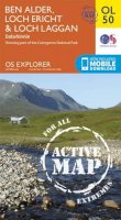 Ordnance Survey - Ben Alder, Loch Ericht & Loch Laggan, Dalwhinnie (OS Explorer Map Active) - 9780319469682 - V9780319469682