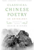 David Hinton - Classical Chinese Poetry - 9780374531904 - V9780374531904