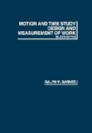 Ralph M. Barnes - Motion and Time Study - 9780471059059 - V9780471059059