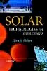 Ursula Eicker - Solar Technologies for Buildings - 9780471486374 - V9780471486374