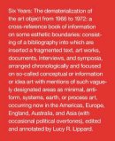 Lucy R. Lippard - Six Years: The Dematerialization of the Art Object from 1966 to 1972 - 9780520210134 - V9780520210134