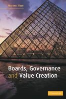 Morten Huse - Boards, Governance and Value Creation: The Human Side of Corporate Governance - 9780521606349 - V9780521606349
