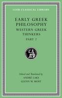Andr Laks - Early Greek Philosophy, Volume V: Western Greek Thinkers, Part 2 (Loeb Classical Library) - 9780674997066 - V9780674997066