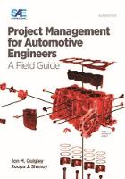 Jon M. Quigley - Project Management for Automotive Engineers: A Field Guide - 9780768080773 - V9780768080773