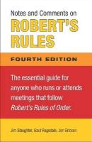 James Slaughter - Notes and Comments on Robert's Rules, Fourth Edition - 9780809332151 - V9780809332151