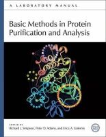 Richard J. Simpson - Basic Methods in Protein Purification and Analysis: A Laboratory Manual - 9780879698676 - V9780879698676