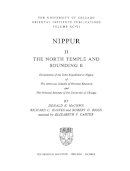 Biggs, Robert D; McCown, Donald E; McGown; Haines, Richard C; Carter, Elizabeth F - Nippur II: the North Temple and Sounding... - 9780918986047 - V9780918986047