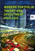 Edwin J. Elton - Modern Portfolio Theory and Investment Analysis - 9781118469941 - V9781118469941