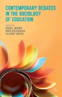 R. Brooks (Ed.) - Contemporary Debates in the Sociology of Education - 9781137502278 - V9781137502278