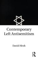 David Hirsh - Contemporary Left Antisemitism - 9781138235311 - V9781138235311