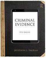 Jefferson L. Ingram - Criminal Evidence - 9781138289055 - V9781138289055