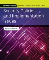 Robert Johnson - Security Policies And Implementation Issues - 9781284055993 - V9781284055993