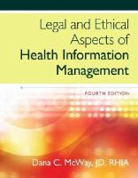 Dana McWay - Legal and Ethical Aspects of Health Information Management - 9781285867380 - V9781285867380