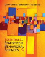 Lori-Ann B. Forzano - Essentials of Statistics for The Behavioral Sciences - 9781337098120 - V9781337098120