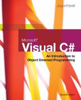 Joyce Farrell - Microsoft Visual C#: An Introduction to Object-Oriented Programming - 9781337102100 - V9781337102100