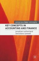 Jonathan Sutherland - Key Concepts in Accounting and Finance - 9781403915320 - KEX0164277