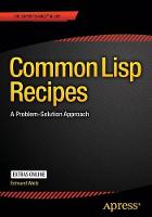 Edmund Weitz - Common Lisp Recipes: A Problem-Solution Approach - 9781484211779 - V9781484211779