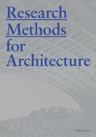 Raymond Lucas - Research Methods for Architecture - 9781780677538 - V9781780677538