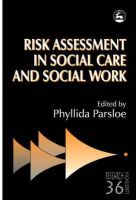 P (Ed) Parsloe - Risk Assessment in Social Care and Social Work (Research Highlights in Social Work, 36) - 9781853026898 - V9781853026898