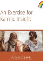 Rudolf Steiner - An Exercise for Karmic Insight - 9781855841543 - V9781855841543