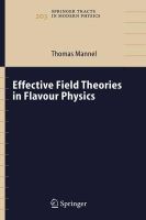 Thomas Mannel - Effective Field Theories in Flavour Physics (Springer Tracts in Modern Physics) - 9783540219316 - V9783540219316