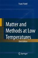 Frank Pobell - Matter and Methods at Low Temperatures - 9783540463566 - V9783540463566