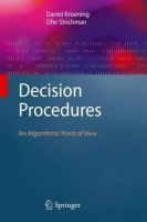 Daniel Kroening - Decision Procedures - 9783540741046 - V9783540741046