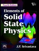 J. P. Srivastava - Elements of Solid State Physics - 9788120350663 - V9788120350663