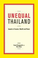 Phongpaichit & Baker - Unequal Thailand: Aspects of Income, Wealth and Power - 9789814722001 - V9789814722001