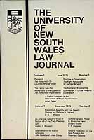  - The University of New South Wales Law Journal Volume 1 Nos 1&2 -  - KCK0002391