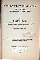 Lyng J - Non-Britishers in Australia Influence on Population and Progress -  - KCK0002435