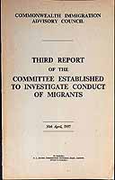 Dovey W R - Third Report of the Committee established to investigate conduct of Migrants -  - KCK0002493