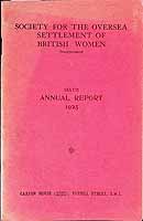  - Society for the Oversea settlement of British Women Sixth annual report 1925 -  - KCK0002523