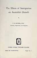 Heydon P R - The Effects of Immigration on Australia's Growth -  - KCK0002548