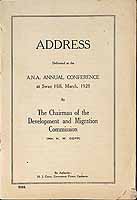 Gepp H W  - Address delivered at the A.N.A. Annual conference at Swan Hill march 1928 -  - KCK0002561