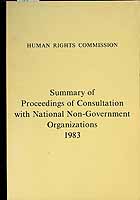  - Human Rights Commission Summary of Proceedings of consultation with National Non-government Organizations 1983 -  - KCK0002582