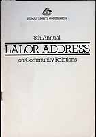  - Human Rights Commission 8th Annual Lalor address on Commumity Relations -  - KCK0002586