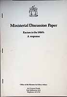  - Ministerial Discussion paper. Racism in the 1980's A Response -  - KCK0002605