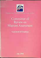  - Committee of Review of Migrant Assedssment statement of Findings -  - KCK0002658