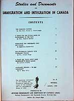 Kage Joseph Editor - Studies and Documents on Immigration and Integration in canada Numbers 6 to 10 bound in one volume -  - KCK0002666