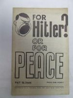Pat Sloan - FOR HITLER? OR FOR PEACE -  - KDK0005612