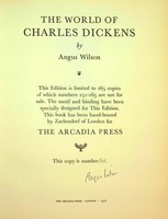 Angus Wilson - The World of Charles Dickens. Signed limited edition -  - KEX0198953