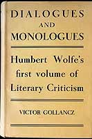 Humbert. Wolfe - Dialogues And Monologues. -  - KEX0303901