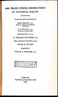 John (1880-1943) Hilton - Are trade unions obstructive? : an impartial inquiry / under the joint editorship of John Hilton ... [et al.]. -  - KEX0304202