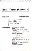  - The Modern Quarterly Volume 1 Number 1,2,3,4 and volume 2 number 2. Five issues -  - KEX0304203