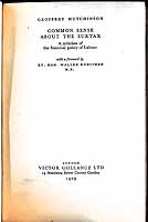 Geoffrey Hutchinson - Common Sense About The Surtax: A Criticism Of The Financial Policy Of Labour -  - KEX0304705