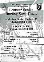  - An Mhi V An Dun All Ireland 'B' Final Croke Park 23rd June 1985. Official Programme -  - KEX0307555