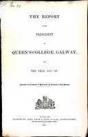  - The Report of the President of Queens College Galway for the year 1857-58 -  - KEX0309079