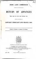  - Irish Land Comission. Return of Advances Made under the Irish Land Purchase Acts During the Months January February and March 1920 -  - KEX0309234